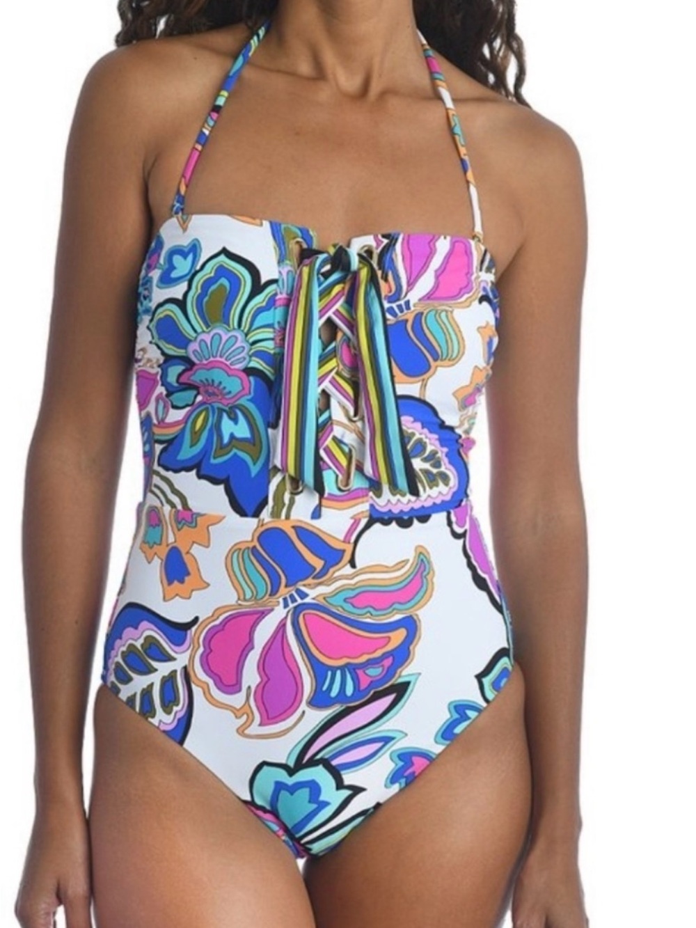Trina Turk Floral One-Piece Swimsuit in Multicolor
